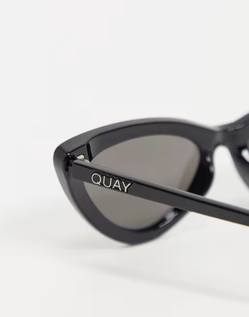 Quay x Lizzo Flex womens cat eye sunglasses in black | ASOS (Global)