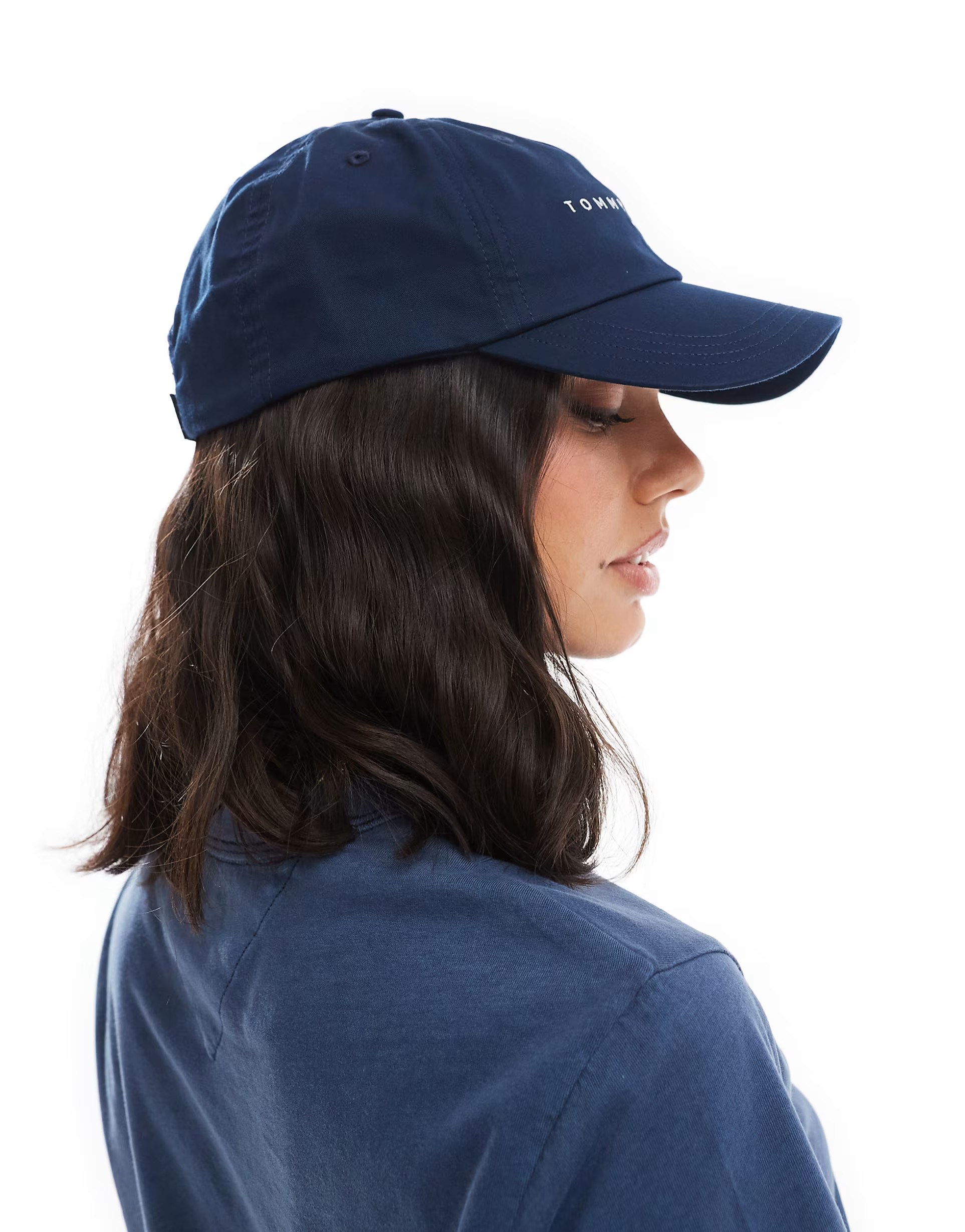 Tommy Jeans – Kappe in Marineblau mit linearem Logo | ASOS (Global)