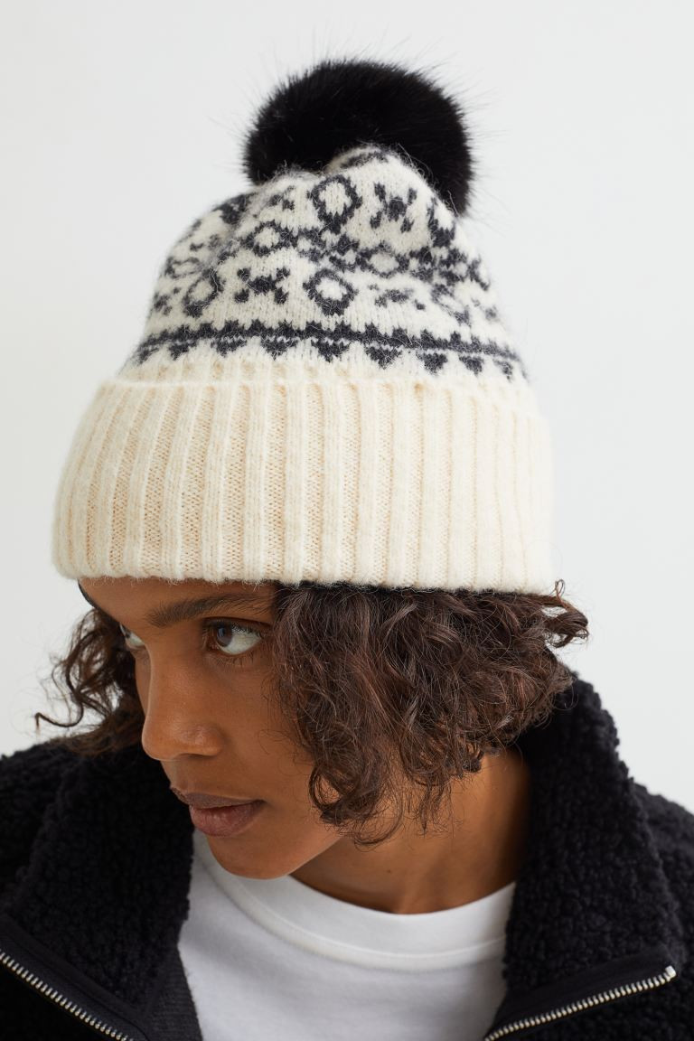 Knit Hat with Pompom | H&M (US + CA)