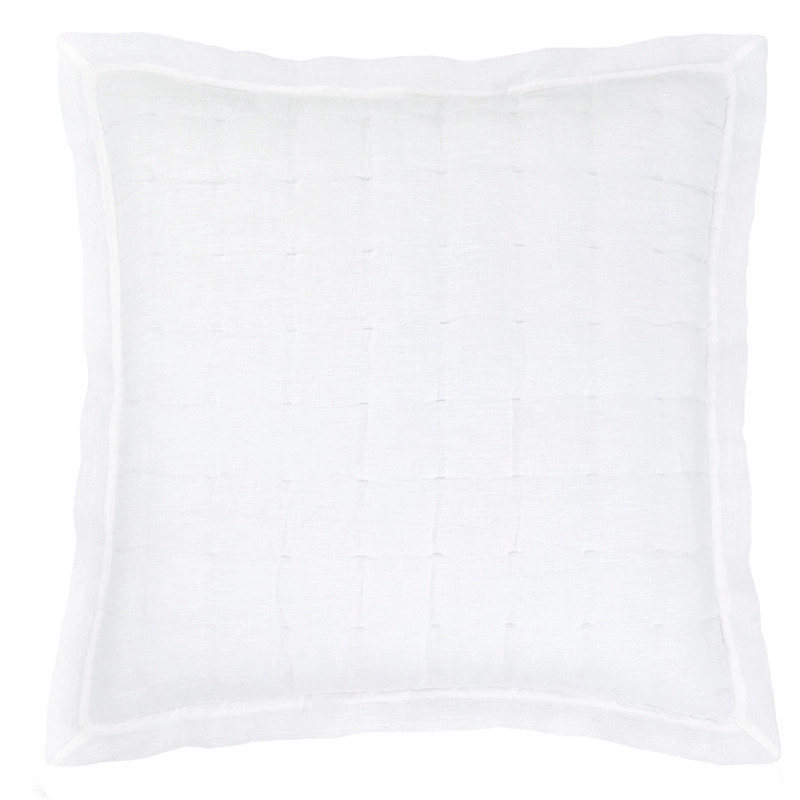 Lush Linen White Puff Sham | Annie Selke