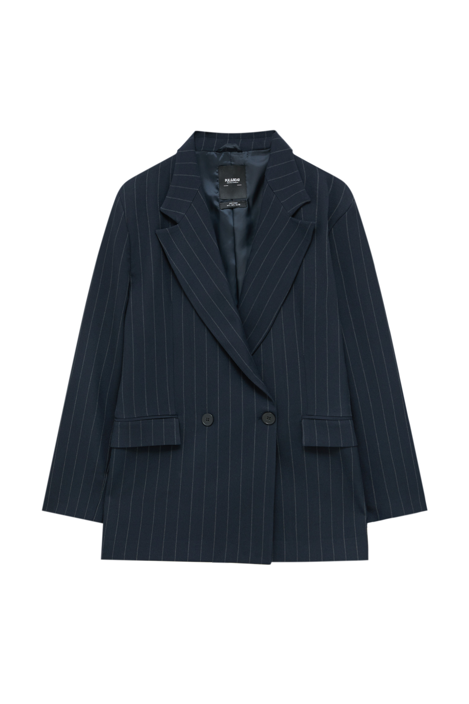 Double-breasted blazer with pockets | PULL and BEAR UK