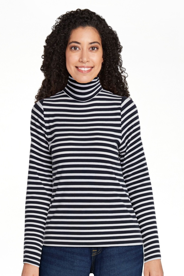 Free Assembly Camiseta de Mujer de Cuello Alto Acanalado Tallas XS-XXL | Walmart (US)