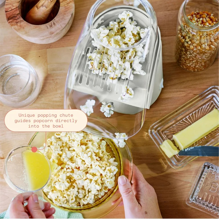 Beautiful 16 Cup Hot Air Electric Popcorn Maker, White Icing by Drew Barrymore | Walmart (US)