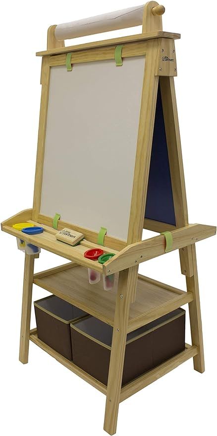 Little Partners® Deluxe Double Sided Learn 'N Play Art Center Standing Easel and Chalkboard, Mag... | Amazon (US)