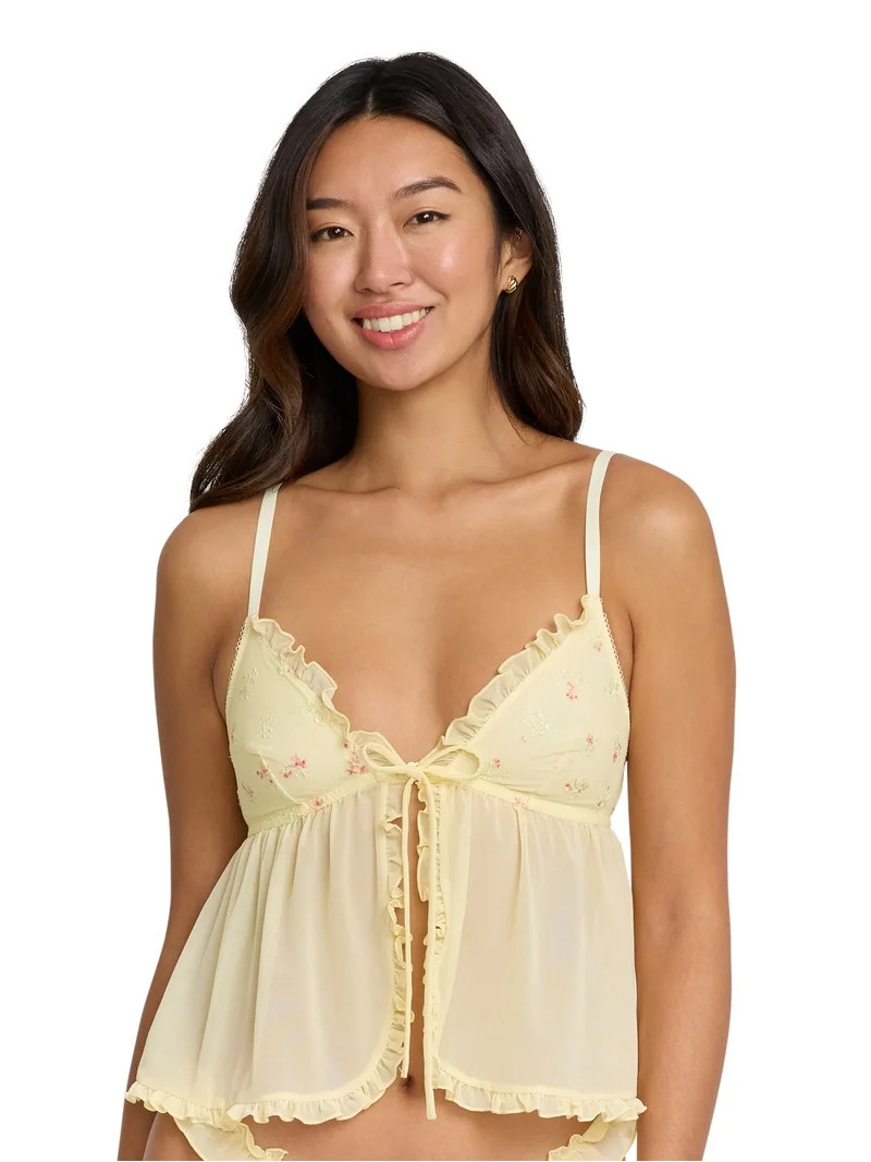 Mills by Millie Bobby Brown Women's Embroidered Mesh Cami, Sizes XS-XXXL | Walmart (US)
