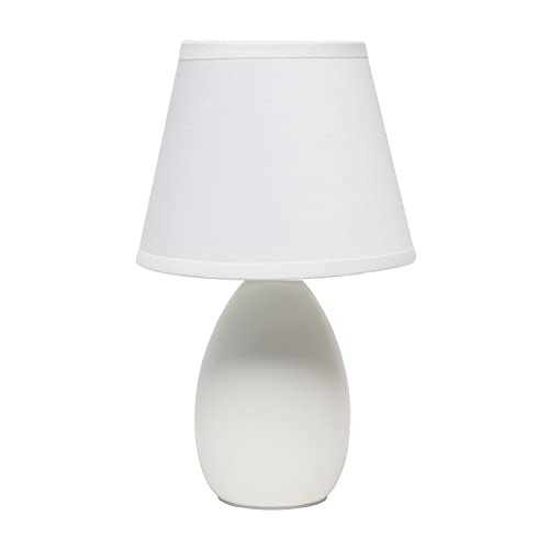 Simple Designs LT2009-OFF Mini Egg Oval Ceramic Table Desk Lamp, Off White , 5.51 x 5.51 x 9.45 | Amazon (US)