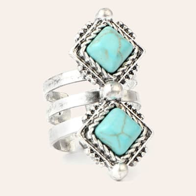 Cowgirl Confetti Turquoise Diamonds Twist Ring | Cavender's