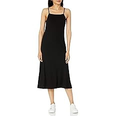 The Drop Women's Leslie Side Slit Strappy Square-Neck Loose-fit Rib Knit Midi Dress | Amazon (US)