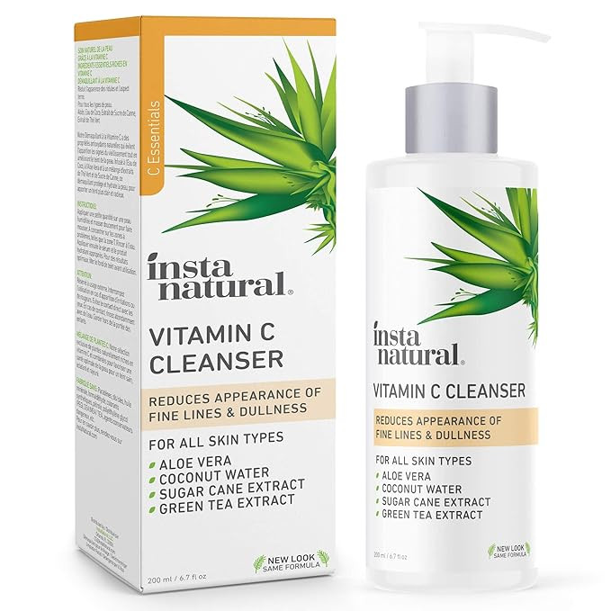 InstaNatural Vitamin C Cleanser, Anti Aging Face Wash With Aloe Vera, Coconut Water, and Green Te... | Amazon (US)