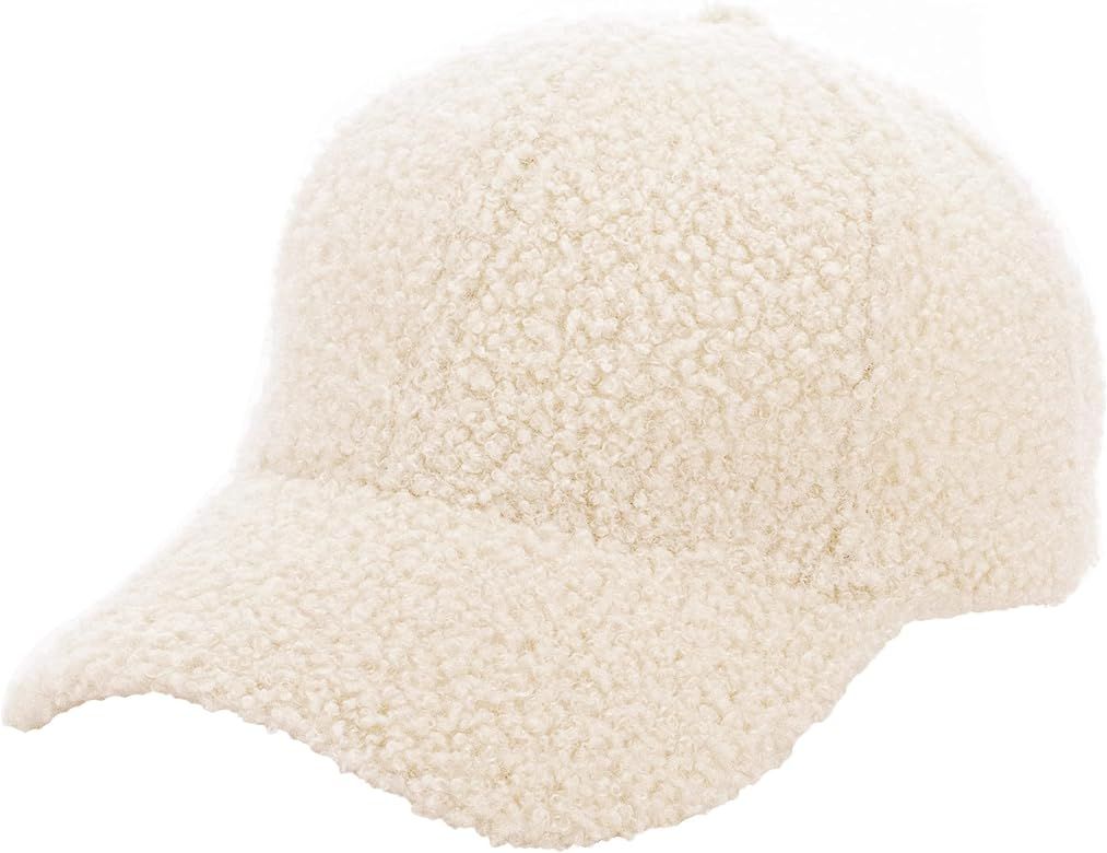 Mealah Winter-Warm Baseball-Hat for Womens Lamb-Wool Adjustable Baseball Cap | Amazon (US)