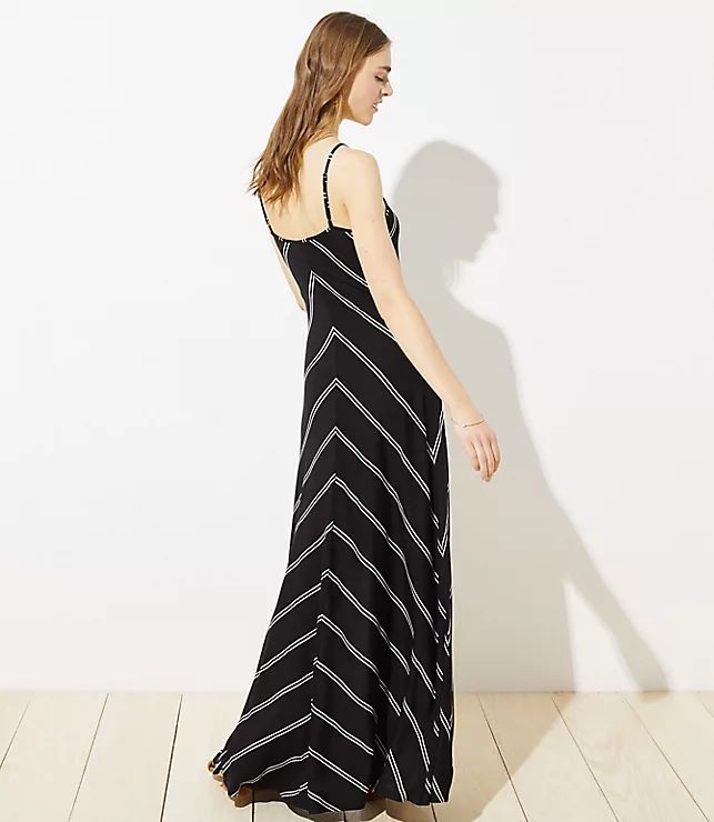 Chevron Strappy Maxi Dress | LOFT