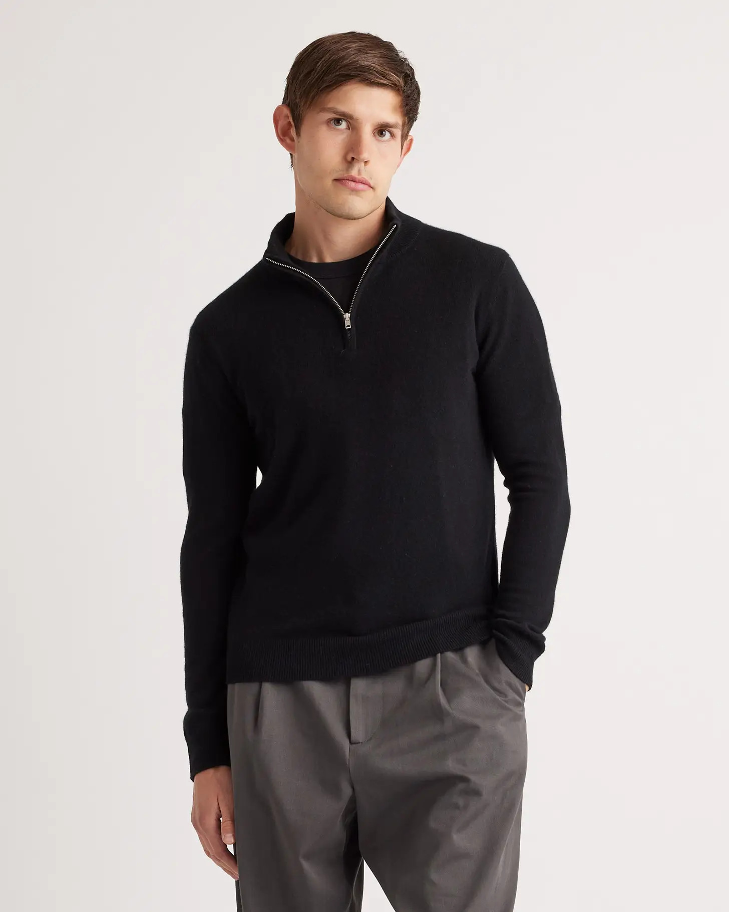 Mongolian Cashmere Quarter Zip Sweater | Quince