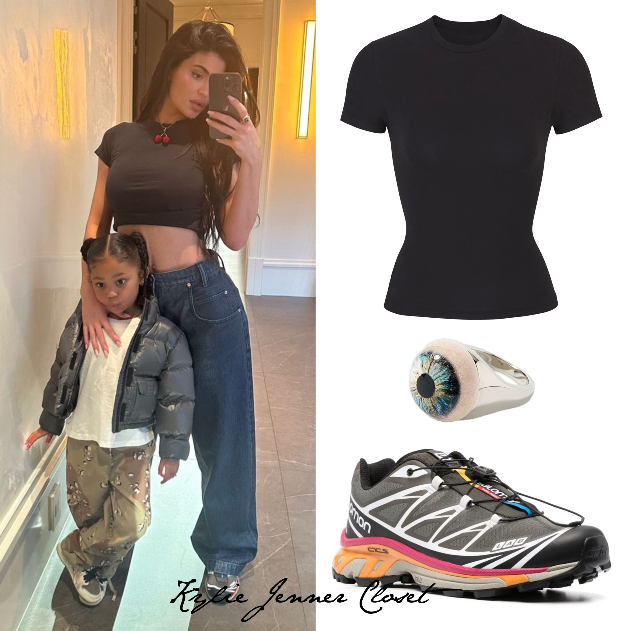 #KylieJenner via Instagram Story!
Kylie wears Skims cotton t-shirt and these Salomon sneakers! Both linked! 🖤🔗


#LTKshoecrush #LTKunder50 #LTKfit