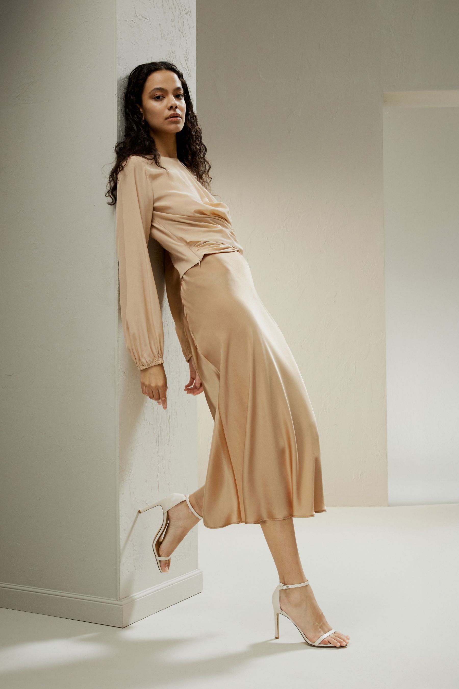 Nipped Waist Crêpe de Chine Blouse | LILYSILK