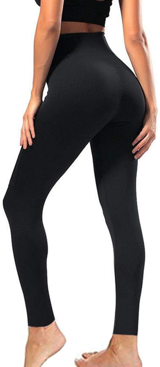 Amazon.com: High Waisted Leggings for Women - Soft Athletic Tummy Control Pants for Running Cycli... | Amazon (US)