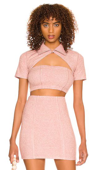 Ivana Top in Baby Pink | Revolve Clothing (Global)