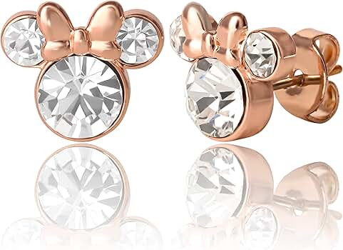 Disney Womens Minnie Mouse Birthstone Stud Earrings - Minnie Mouse Earrings - Birthstone Jewelry ... | Amazon (US)
