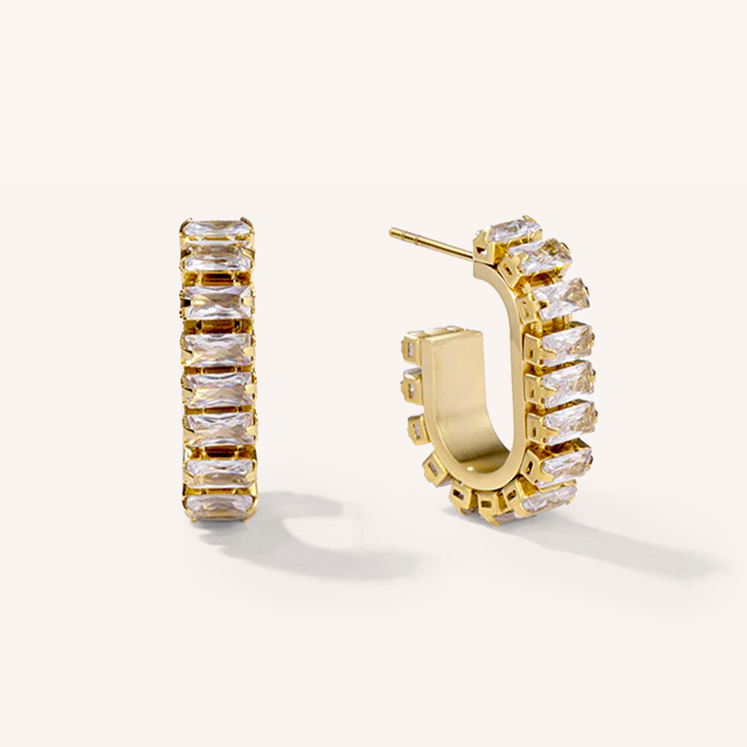 Crystal Rainfall Open Hoops | Victoria Emerson