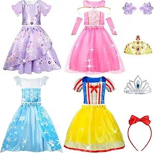 Meland Princess Dresses for Girls - Dress up Clothes for Little Girls - Princess Toys Gift Girls ... | Amazon (US)