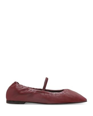 Women's Buffy Ruched Leather Ballet Flats | Bloomingdale's (US)