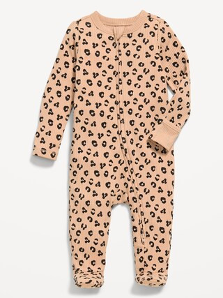 Ribbed 2-Way-Zip Sleep & Play Footed One-Piece for Baby | Old Navy (US)