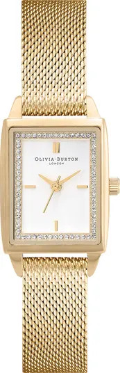 Classics Rectangular Mesh Strap Watch, 20mm | Nordstrom