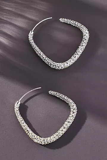 Pavé Hoop Earrings | Anthropologie (US)