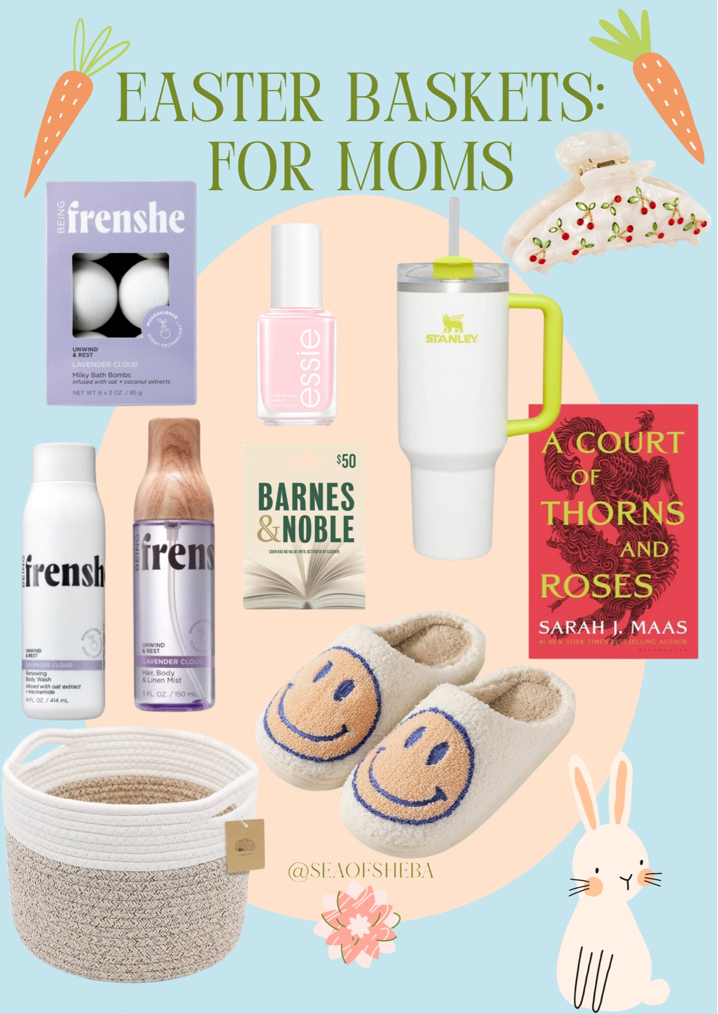 Easter basket ideas for moms! #easter #easterbaskets #easterformoms #mama #giftsformoms 

#LTKSpringSale #LTKfindsunder100 #LTKSeasonal