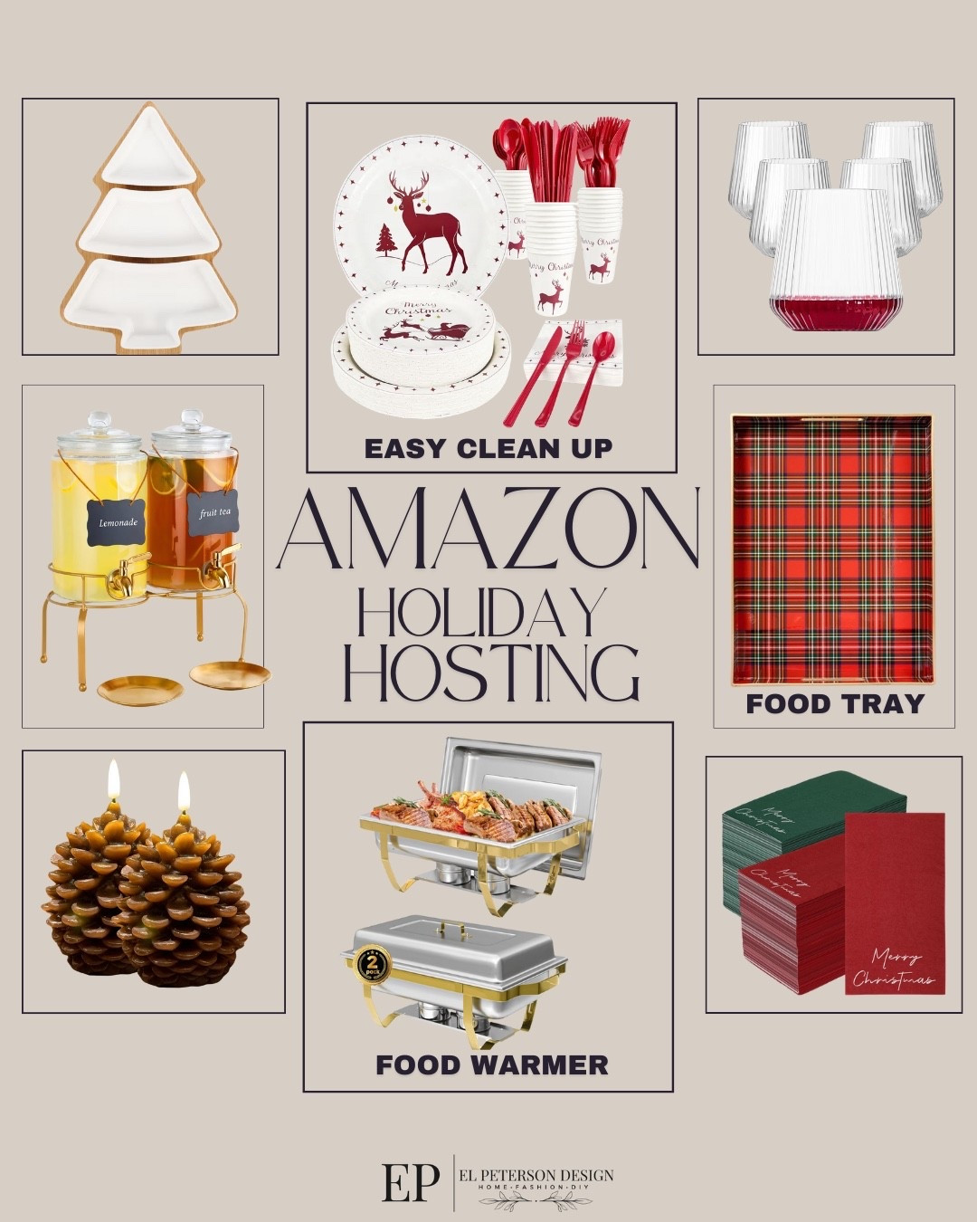 Amazon
Holiday hosting 
Tray
Beverage dispenser 
Napkins
Candles
Glasses
Good warmer
Bowl
Paper plates and napkin combo 

#LTKFindsUnder100 #LTKHome #LTKFindsUnder50