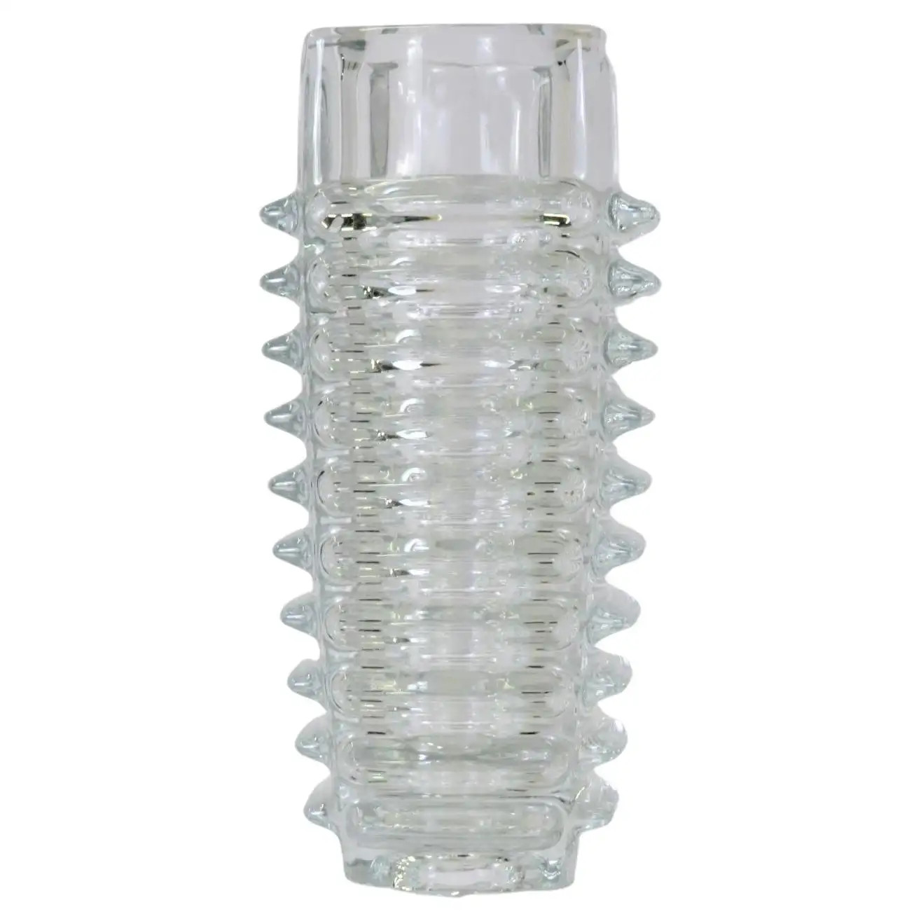 Modern Czech Pressed Glass Vase by Frantisek Vizner for Sklo Union Rosice, 1963 For Sale at 1stDi... | 1stDibs