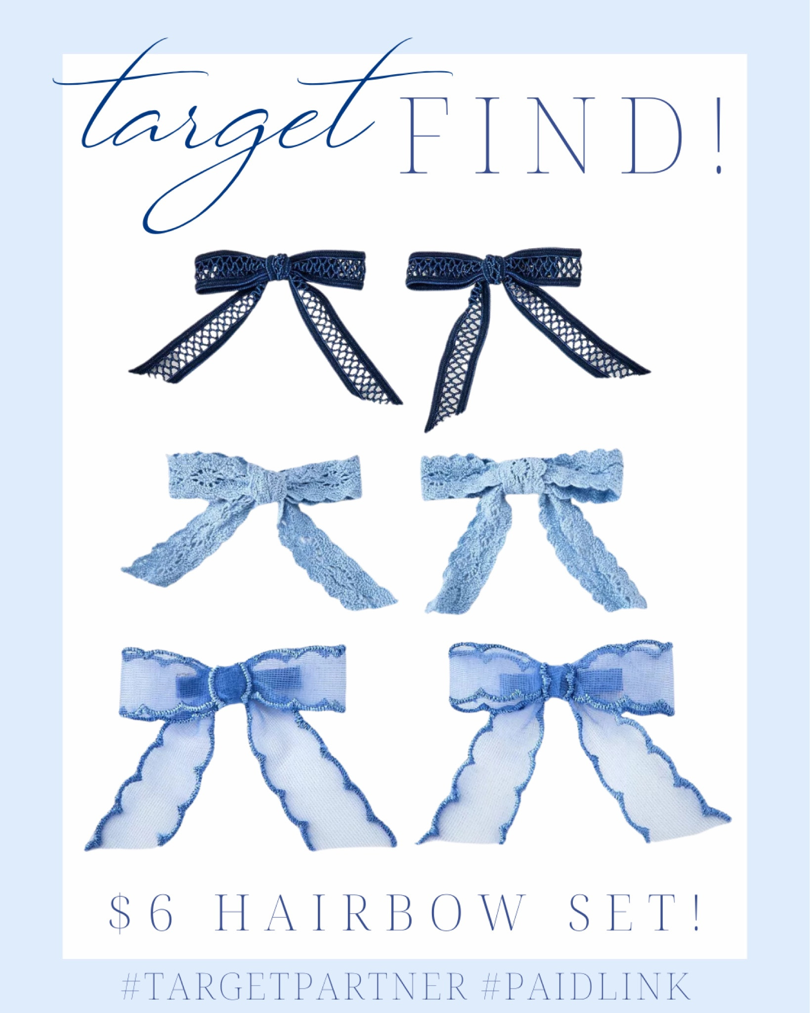target find, hair bows, set, blue, kids, girls

#LTKKids