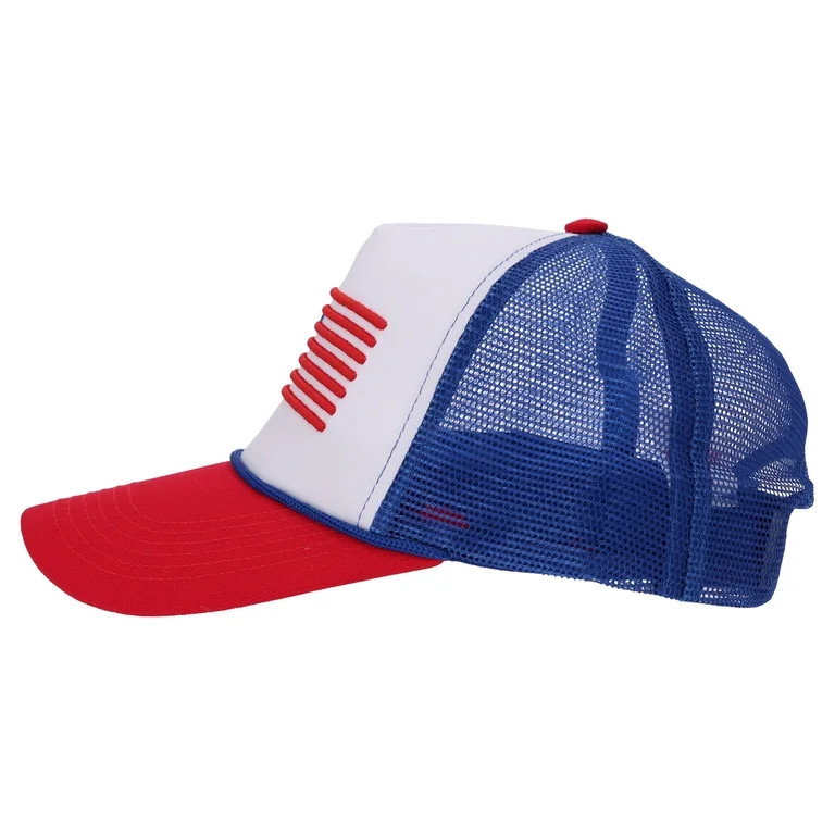 1776 Flag Trucker Hat, Red/White/Blue, One Size, Patriotic by Way To Celebrate | Walmart (US)