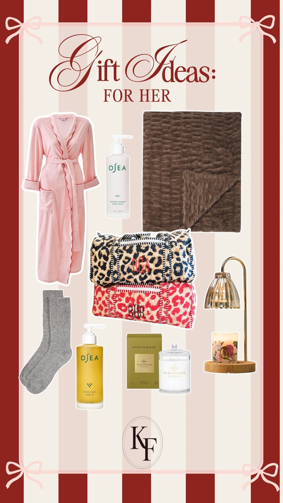 Christmas gift ideas for her!

Cozy robe that you can personalize, my favorite luxury lotion and body oil, cashmere socks under $50, personalized leopard duffle, and my fave luxury candle with a matching candle warmer

#LTKHoliday #LTKHome #LTKGiftGuide