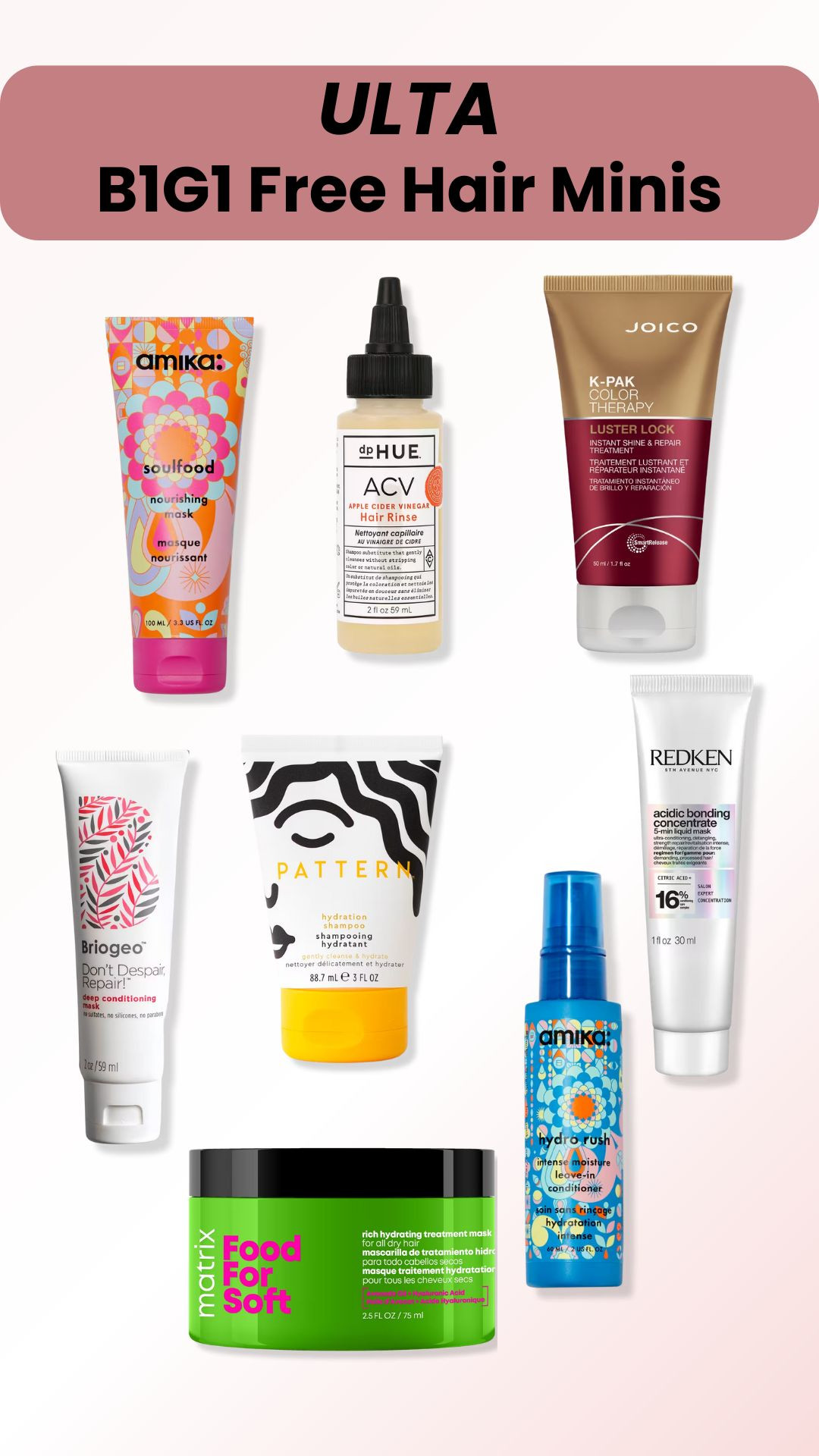 The mini size of a hair product is perfect for traveling or trying something new without a huge financial commitment. You can get some hair care minis at Ulta buy get 1 free through 2/16/26.
#haircare #relaxedhair #travelhaircare #hairminis 

 #LTKSaleAlert #LTKBeauty