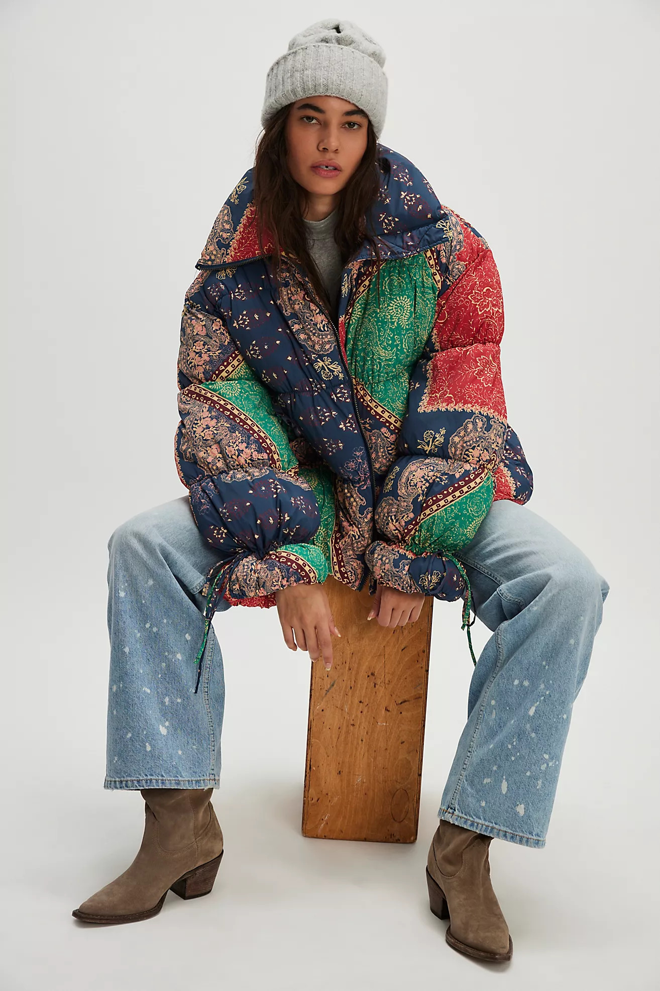 Printed Cotton Candy Puffer | Free People (Global - UK&FR Excluded)