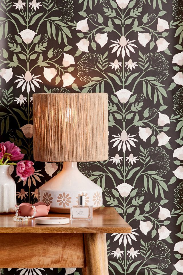 Camille Floral Removable Wallpaper | Urban Outfitters (US and RoW)