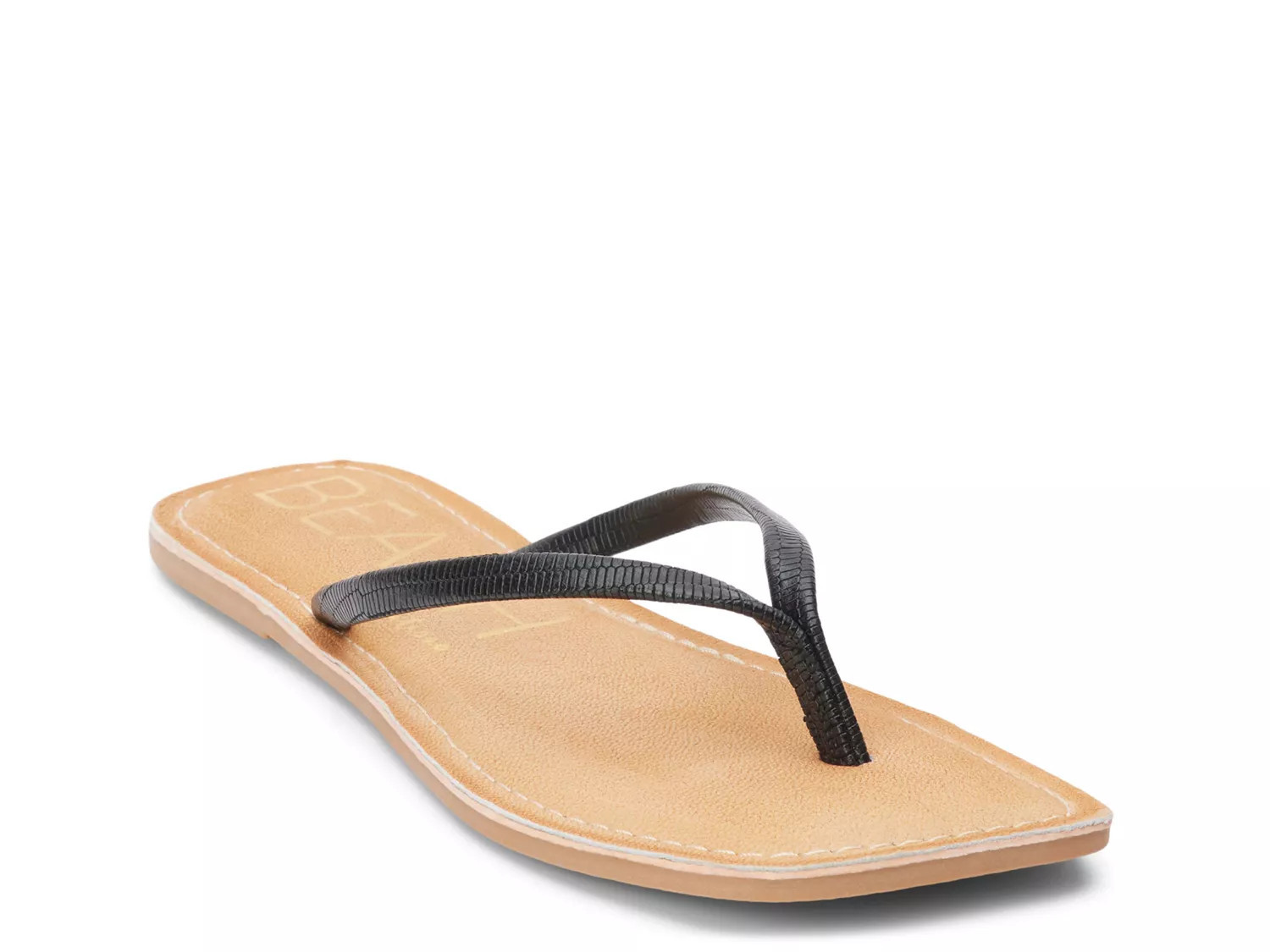 Beach by Matisse Bungalow Sandal | Women's | Black Snake Print Leather | Size 10 | Sandals | DSW