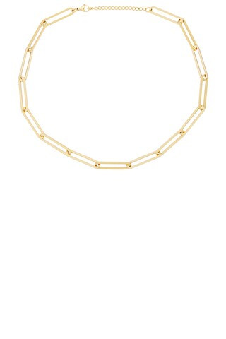 Ellie Vail Lainey Paperclip Chain Necklace in Gold from Revolve.com | Revolve Clothing (Global)