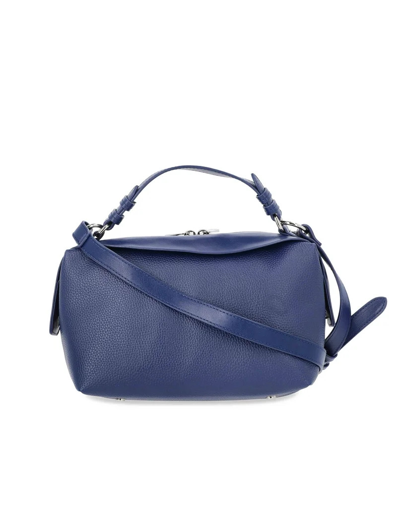 Free Assembly Women's Faux Leather Crossbody Handbag, Denim Blue | Walmart (US)