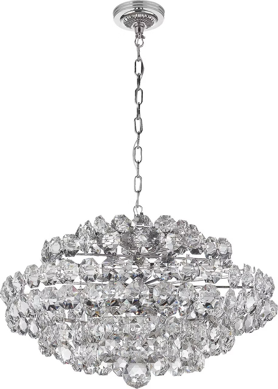 Sanger Small Chandelier in Polished Nickel with CrystalVisual Comfort | Visual Comfort
