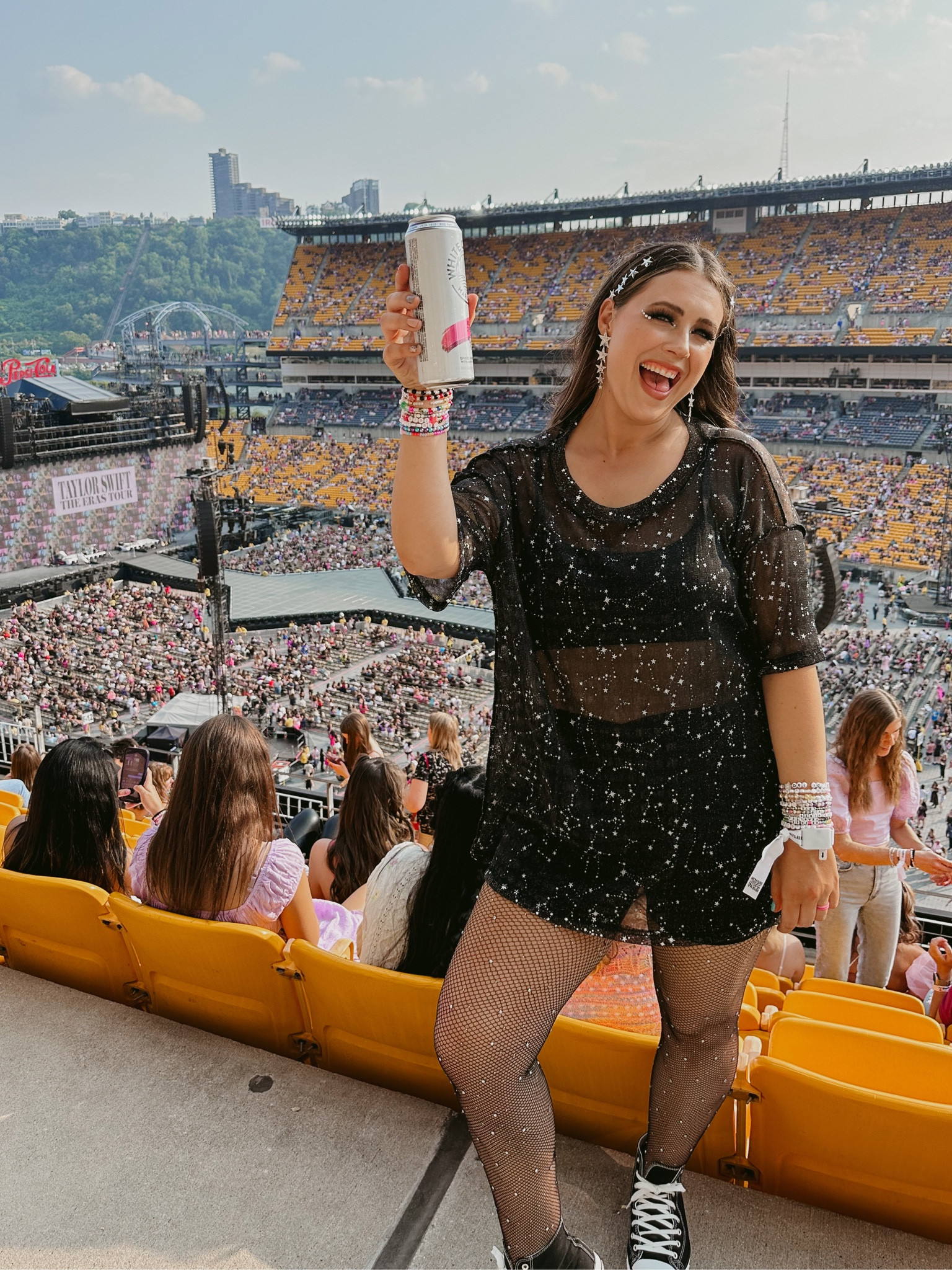 this night was sparkling, don’t you let it go ✨🫶🏼🖤 Only things not linked are my biker shorts and my top. They’re both are from aerie! You truly could put whatever you wanted that was black underneath. Also not linking the shoes because they gave me the WORST blisters and I don’t want that for you 😂 #taylorswift #taylorswifttherrastour #theerastour #theerastouroutfit 

#LTKstyletip