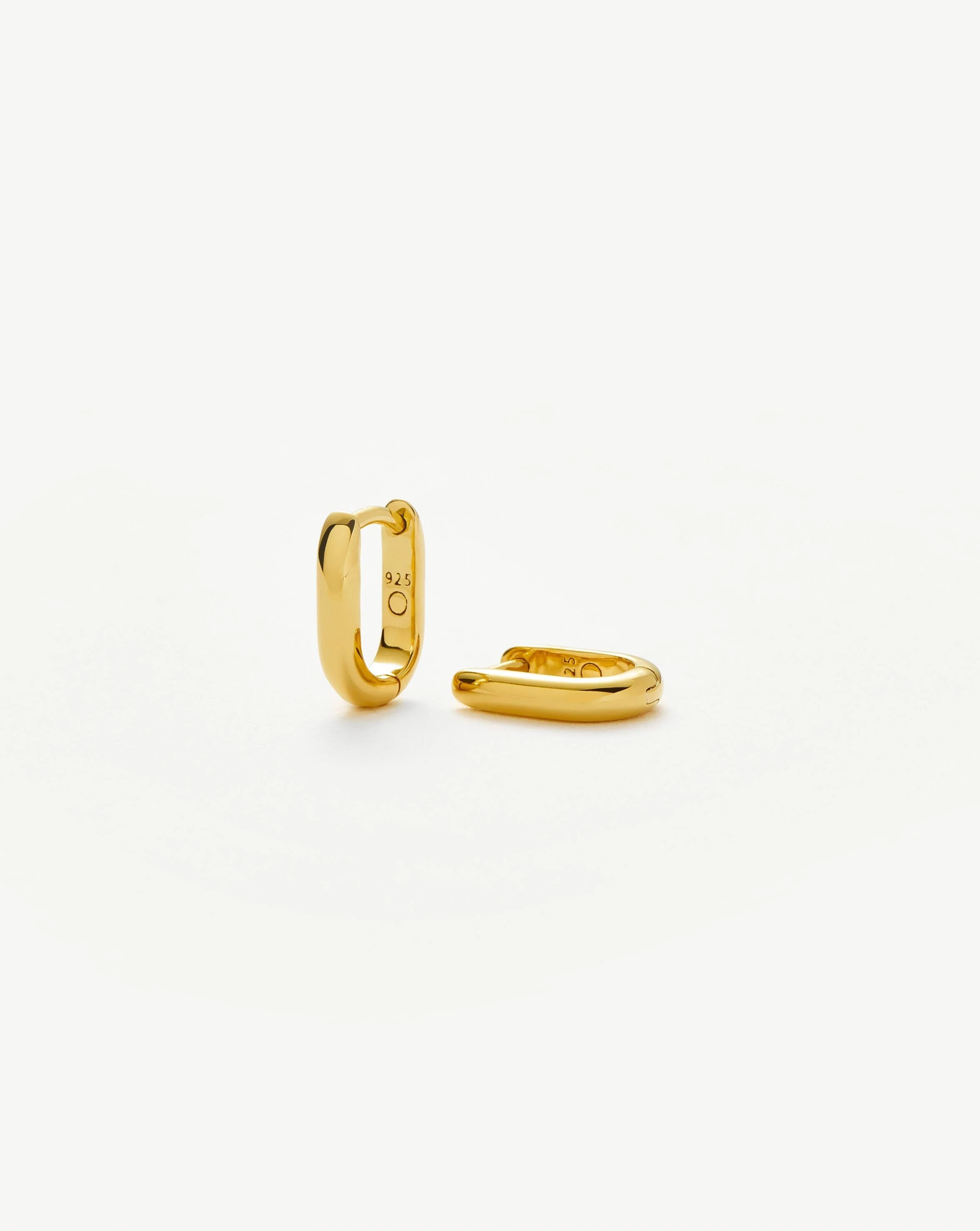 Classic Ovate Huggies | 18ct Recycled Gold Vermeil on Recycled Sterling Silver Earrings | Missoma UK