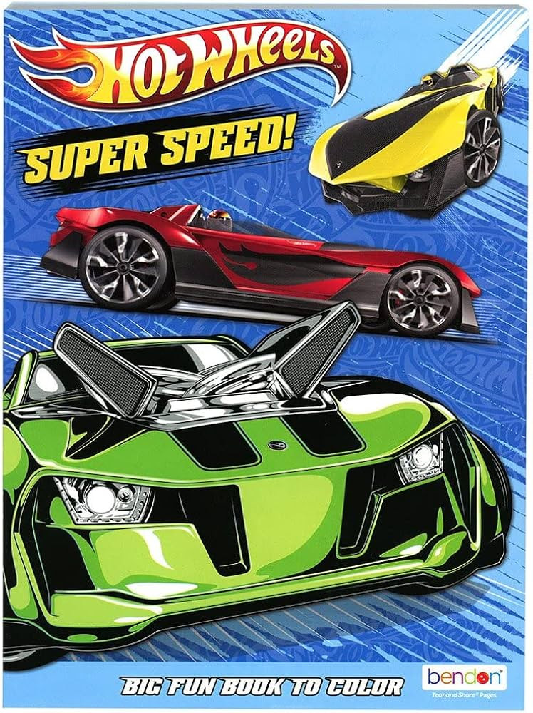 Hot Wheels Super Speed Coloring Book - Big Fun Book to Color Hot Wheels Coloring Book, Boys Arts ... | Amazon (US)