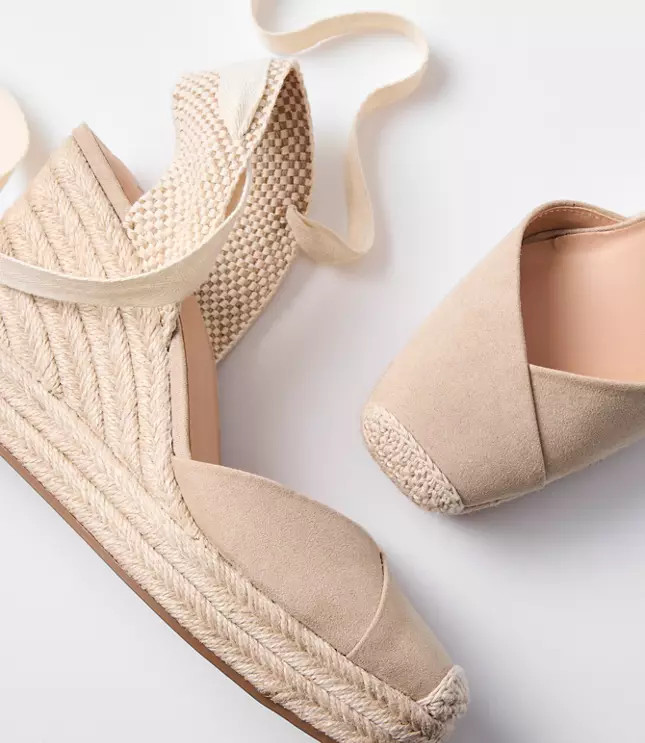 Lace Up Espadrille Wedges | LOFT