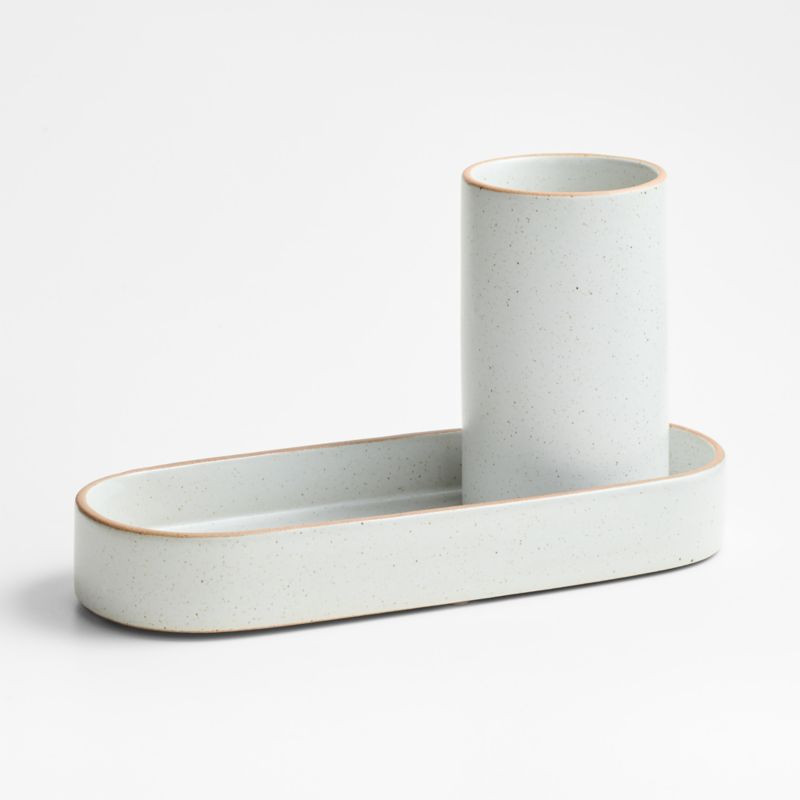Pacific Ceramic Sink Caddy by Gaby Dalkin + Reviews | Crate & Barrel | Crate & Barrel