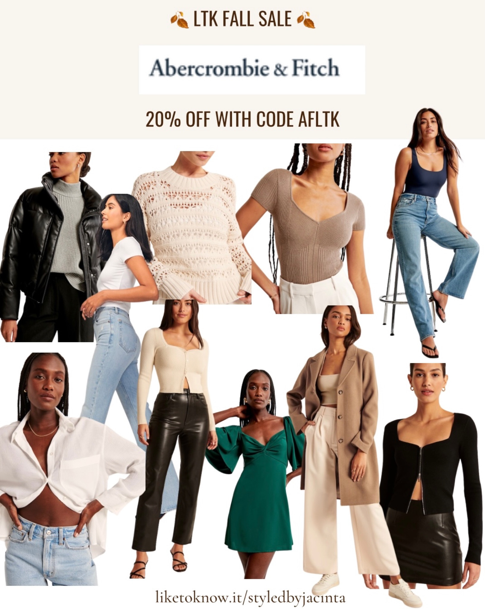 LTK FALL SALE ABERCROMBIE & FITCH 20% OFF CODE AFLTK 

ltk, ltk sale, fall sale, abercrombie, abercrombie & fitch, fall ootd, fall inspo, browns, tans, leggings, longsleeve, workput, workout wear, workout clothes, neutrals, denim, jeans, sweaters, sale alert, styledbyjacinta, jacinta devlin

#LTKsalealert #LTKGiftGuide #LTKSale
