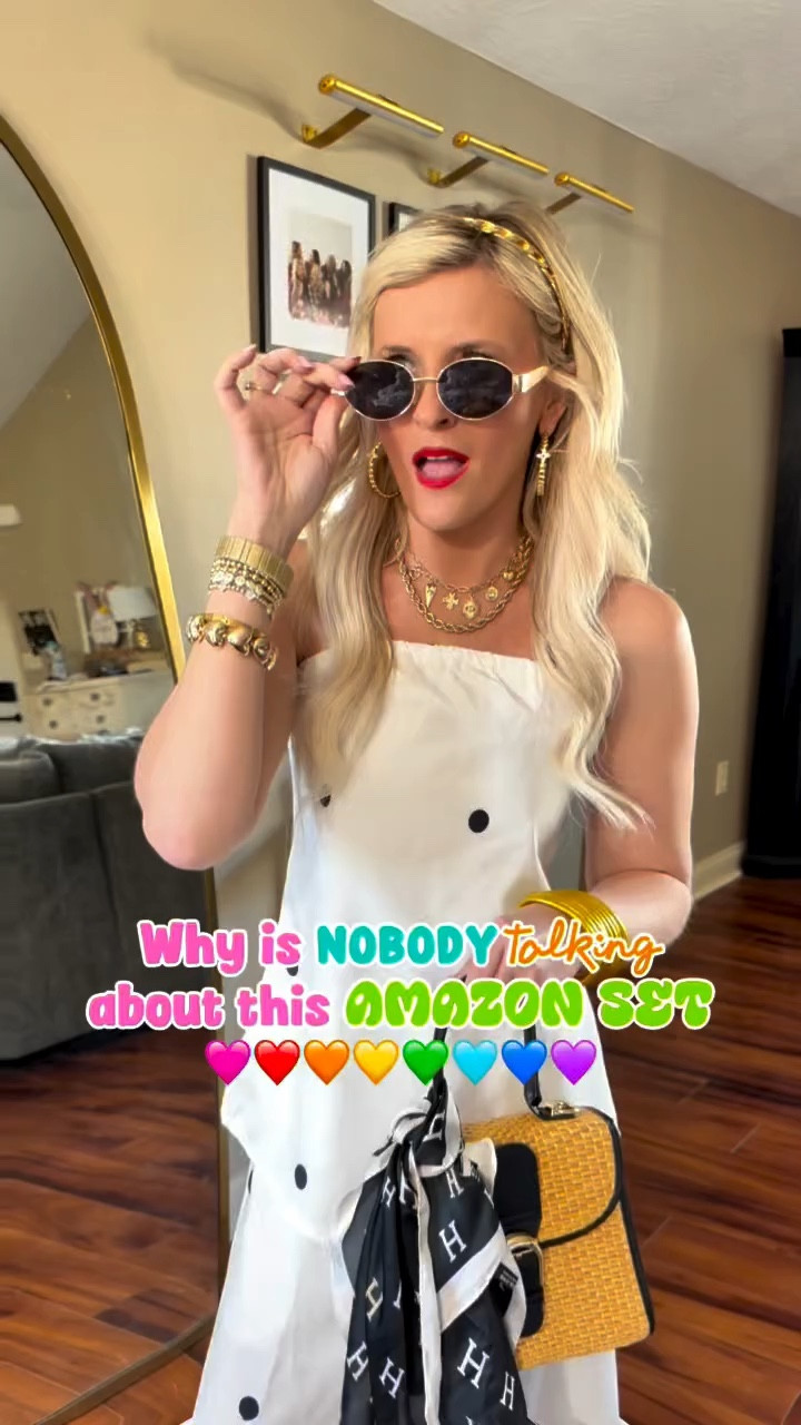 Wait! This is Amazon?! 😍 Say DOTS to shop! 👯🫶🏼✨ This polka dot set is too good to pass up! 💁🏼‍♀️ 

#amazonfashionfinds #amazonfashion #vacationoutfits #polkadots #summerfashioninspo