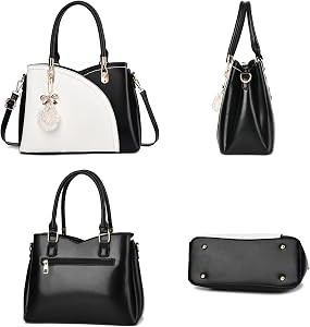 I IHAYNER Womens Leather Handbags Purses for Girls Top-handle Large Totes Satchel Shoulder Bag fo... | Amazon (US)