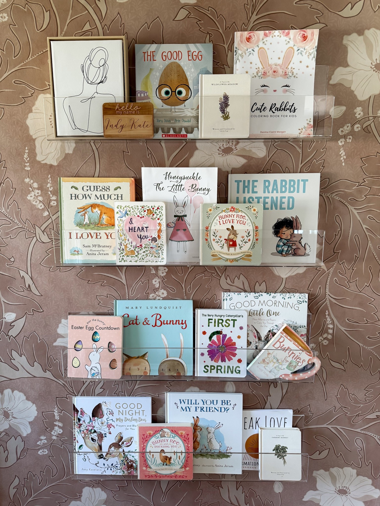 Reading wall, Easter books for kids, acrylic bookshelf 

#LTKSaleAlert #LTKKids #LTKBaby