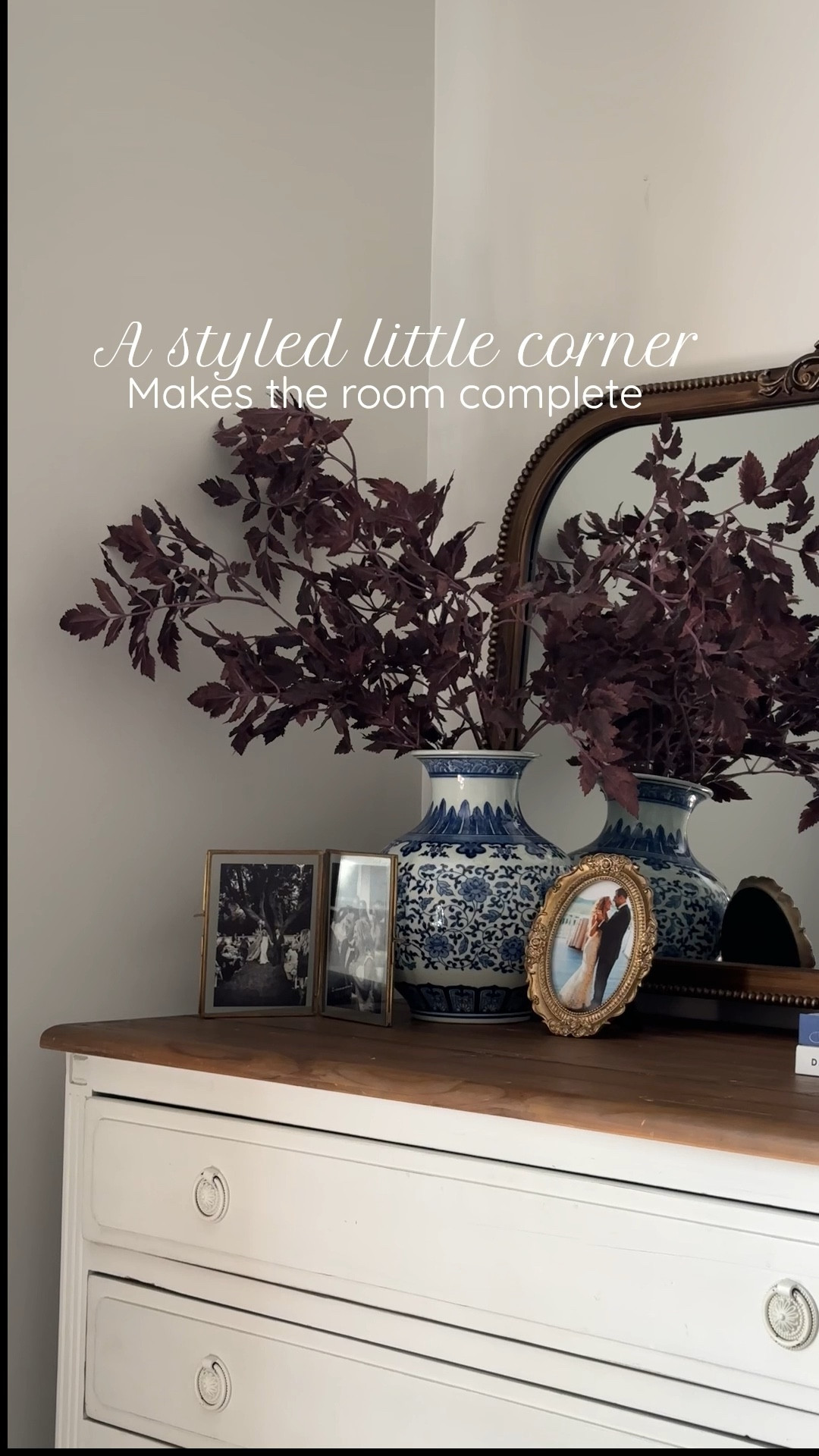 This office nook is one of my favorites—layered with a chic dresser, oversized mirror, fresh florals, and picture frames that add warmth and personality. Shop every detail from this cozy corner and bring effortless charm into your own home 🤍 
.
.
.#LTKStyle #LTKFinds #LTKDecor Details #LTKLivingRoom #LTKOffice #LTKUnder50 #CornerStyling #HomeNook #StyledCorners #HomeWithStyle #CozyCornerDecor #HomeDesignIdeas #OfficeInspo #MirrorStyle #FloralDecor #PictureFrameWall

#LTKHome #LTKHome #LTKSaleAlert #LTKSeasonal